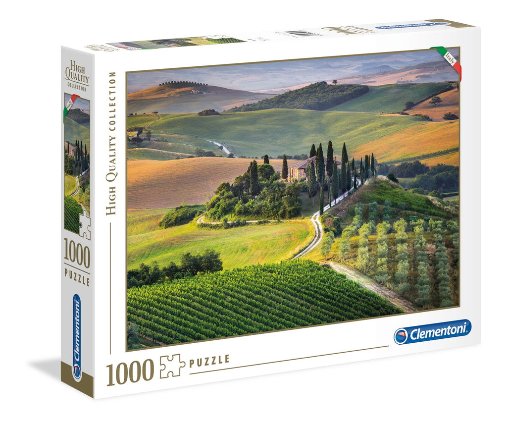 Acheter Puzzle 1000 pièces paysages de la Toscagne - Clementoni – ludijeux